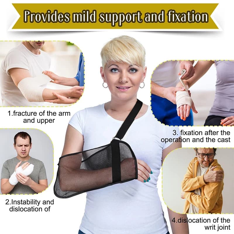 NUOVO Supporto Regolabile e Traspirante per Braccio, Fascia Universale per Spalla, Immobilizzatore per Polso, Gomito e Avambraccio
