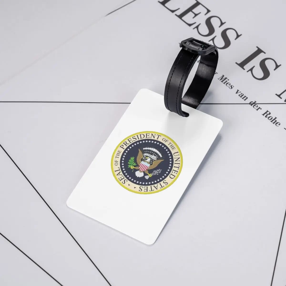 Etichetta per Bagagli con Sigillo del Presidente degli Stati Uniti, Tag per Valigie da Viaggio, Porta Etichetta con Nome e Indirizzo