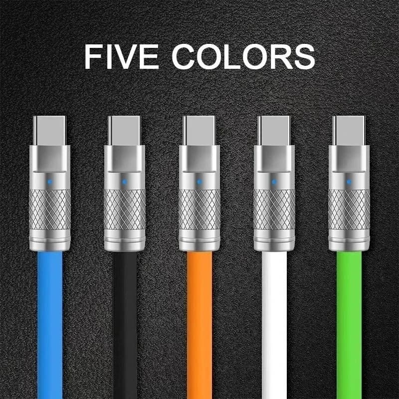 120 W 6 A Quick Charging USB-C Cable - Type C Liquid Silicone Cable for Xiaomi/Huawei/Samsung | Fast charging and data synchronization