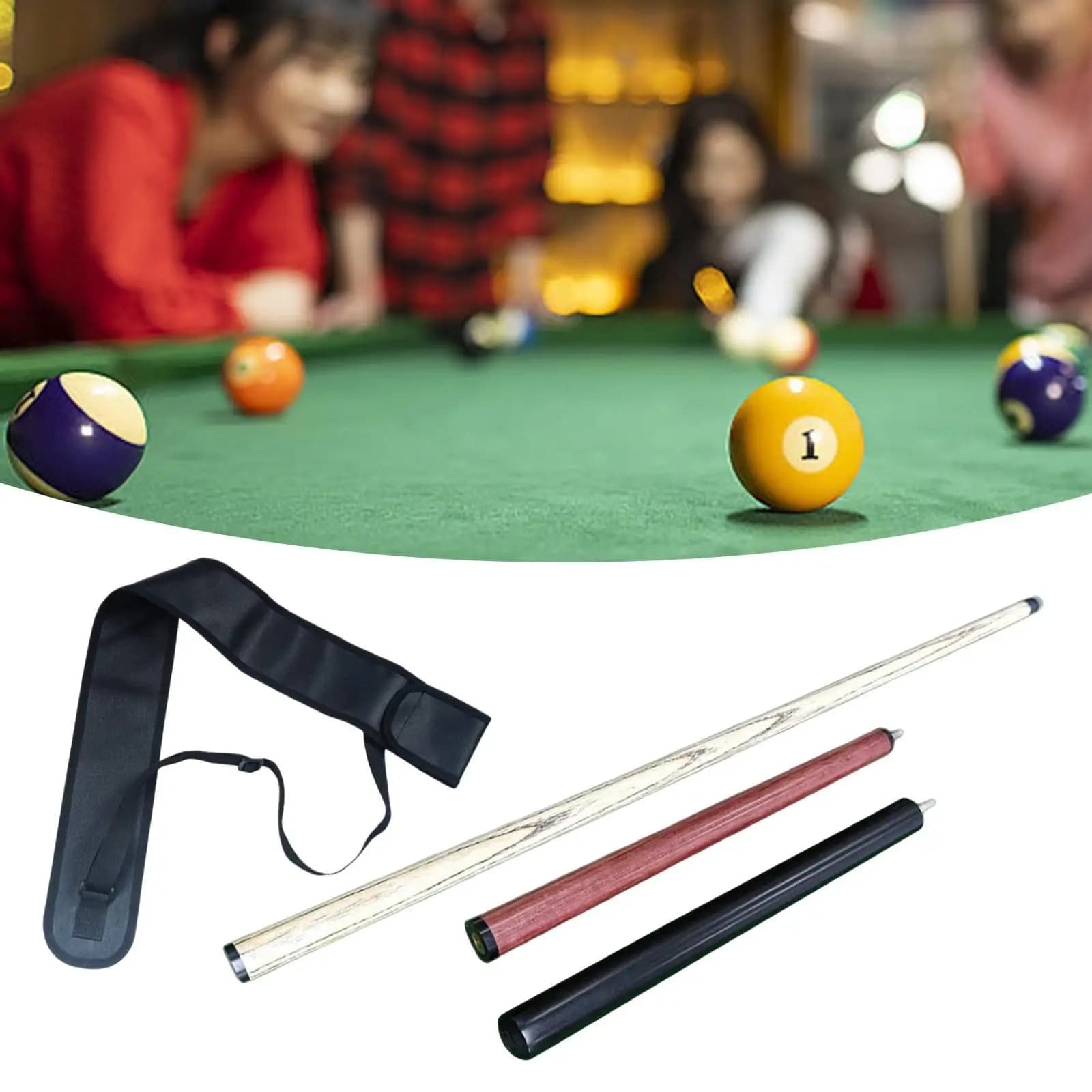 Stecca da Biliardo Leggera Fatta a Mano con Borsa Portaoggetti per Appassionati di Biliardo e Snooker