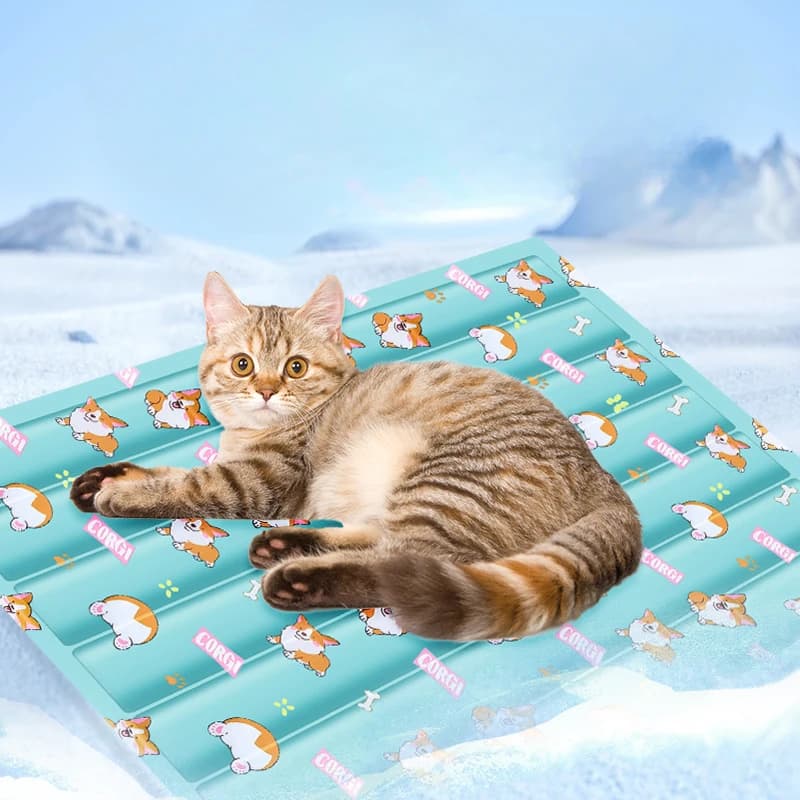 Cuscino di ghiaccio per animali domestici rinfrescante e resistente al calore adatto per cani e gatti Summer Home Heat Relieving Sleep Physical Cooling