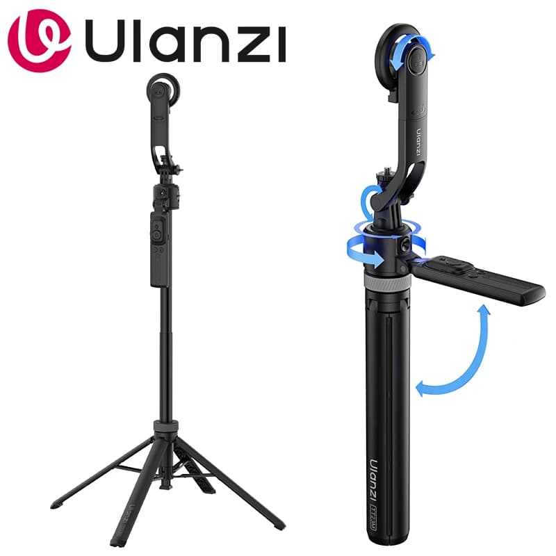 Ulanzi TT23M 360 ° Treppiede per Selfie con Tracciamento Automatico del Viso AI, Controllo Gestuale per Smartphone, Vlogging e Fotografia
