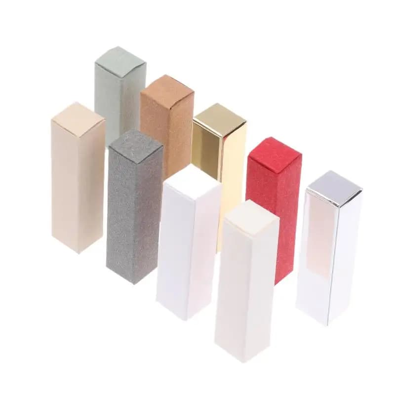 10Pcs Perfume Box 5ml 10ml Essential Oil Bottle Packaging Box Container Kraft Paper Tube Cardboard Boxes Lipstick Storage Box