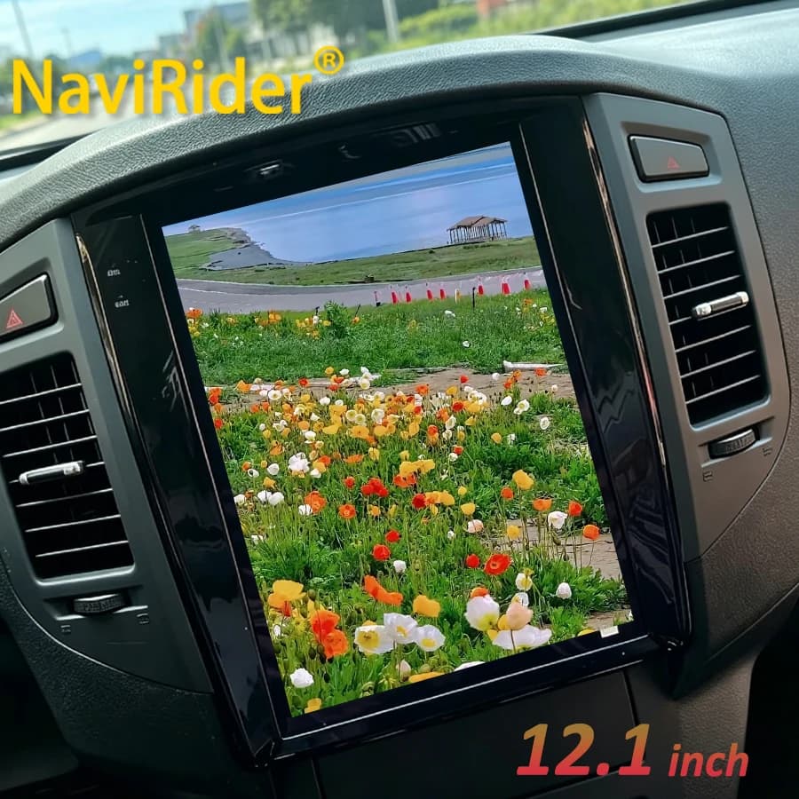 Schermo verticale Carplay da 12,1 pollici per Mitsubishi Pajero Sport V97 V93 Rockford, autoradio Android con WIFI, GPS, lettore multimediale video.
