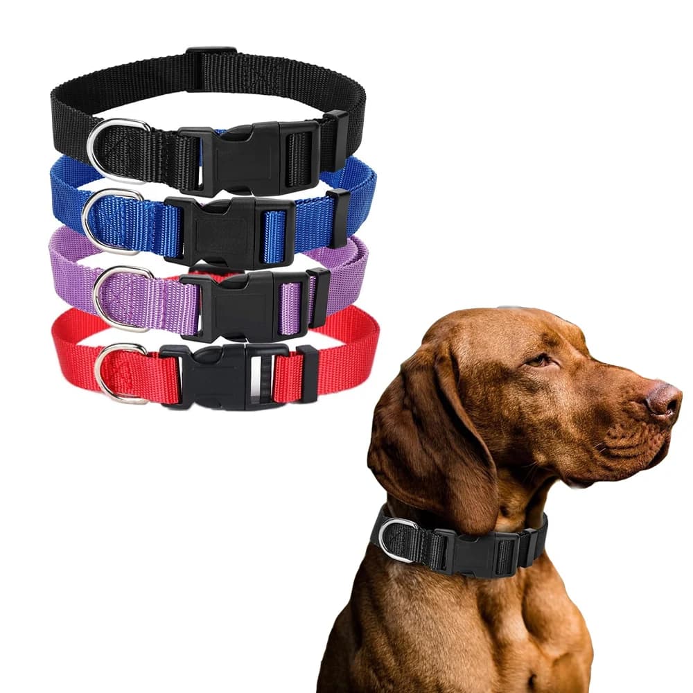 Adjustable Pet Dog Collar Nylon Dog Collars Classic for Puppy Small Medium and Large Dogs Soft Comfortable Pet Training Collar