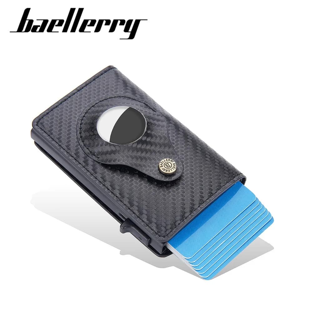 Baellerry Portafoglio da uomo in pelle con blocco RFID, regali di Natale con slot multipli per carte e tasca portamonete