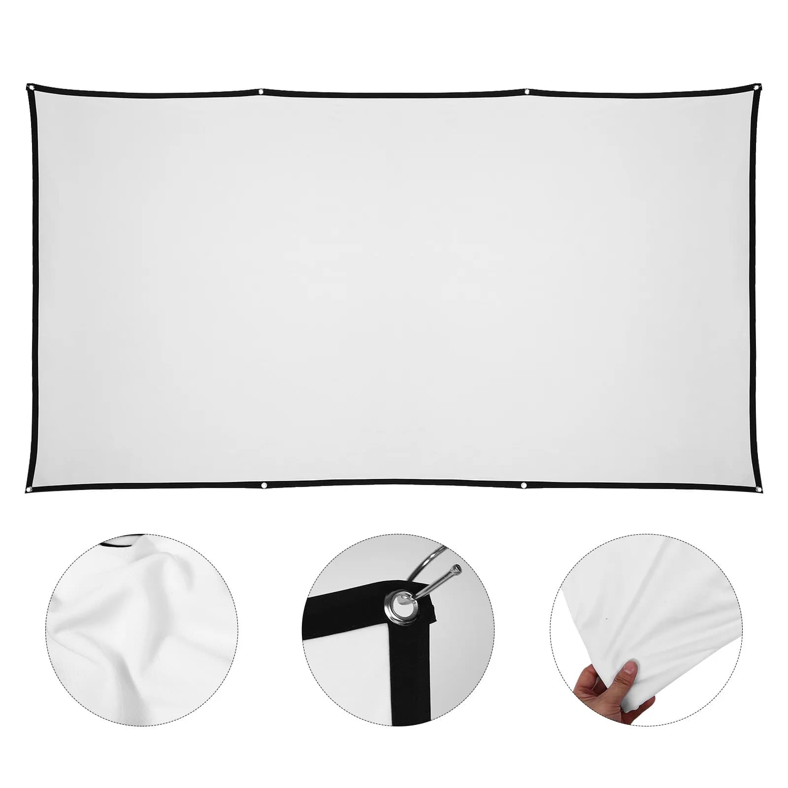 Portable Foldable Projector Screen 100 Inch 16:9 White Outdoor Indoor Theater Projection Screen