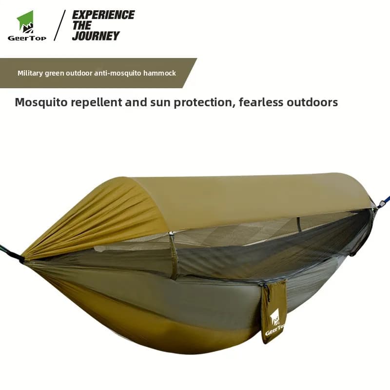 Amaca da Campeggio per Esterni con Zanzariera e Tenda Parasole - Tenda a Dondolo in Nylon Anti-Ribaltamento per Escursionismo, Alpinismo e Pesca