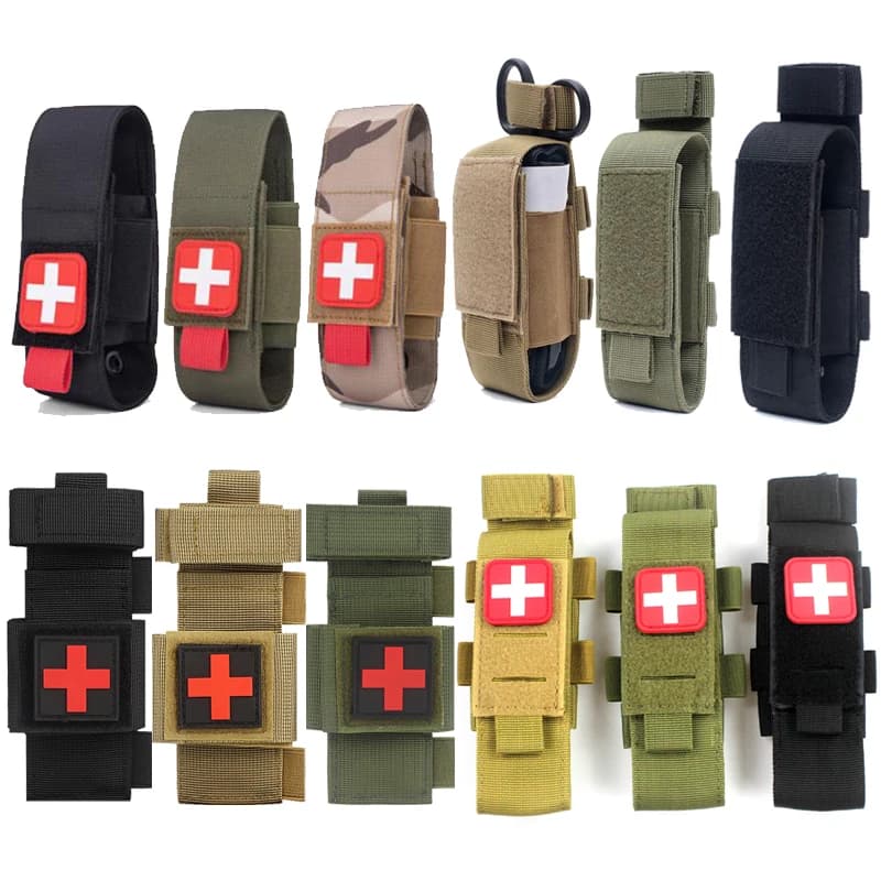 Borsa tattica per forbici Molle per esterni Custodia per cesoie mediche Custodia per laccio emostatico multifunzionale Custodia per torcia