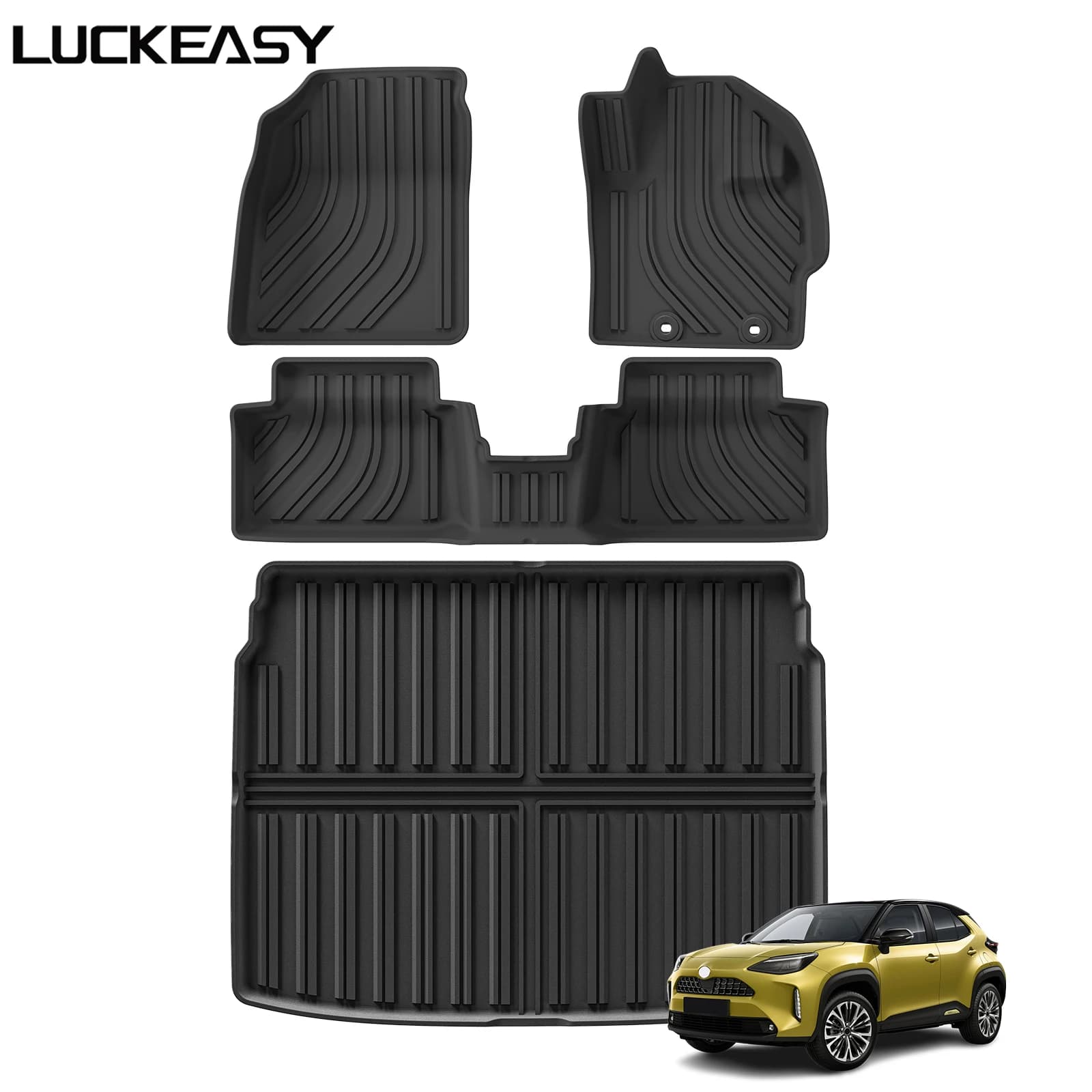 Auto TPE Car Mats for Toyota Yaris (JP Version) 4th Generation 2020-2024, Baggage Protection, Car Accessories