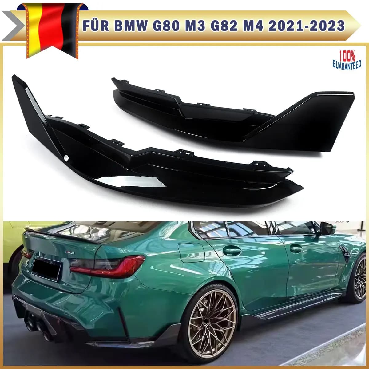 Magickit Per BMW G80 M3 Berlina G80 2021 2022-2024 Paraurti Posteriore Lip Diffusore Angolo Splitter Labbro Posteriore Estensioni Laterali MP Stile