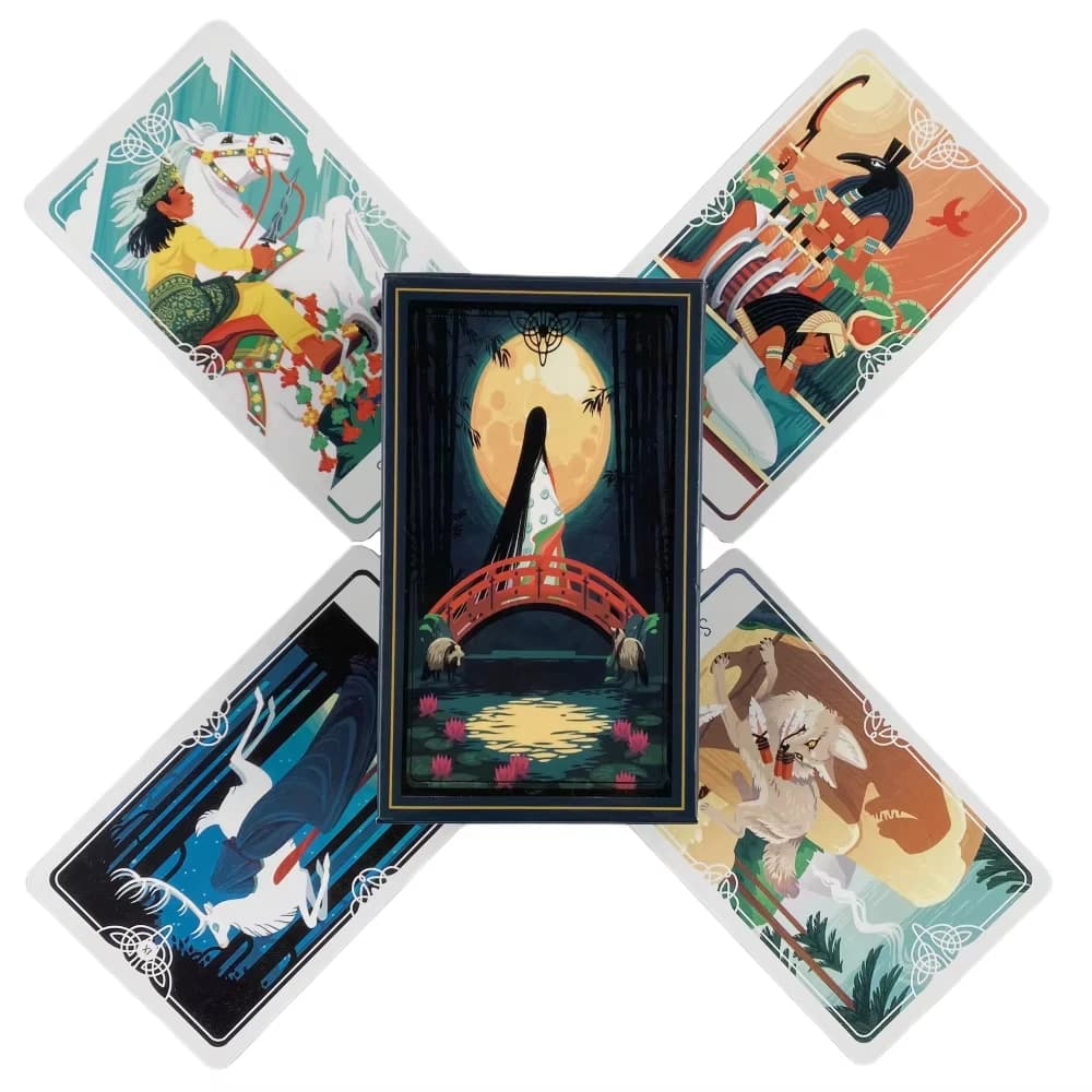 Tarot Of The Divine presenta un mazzo di carte tradizionali per la divinazione, versione inglese, edizione Oracle, giochi da tavolo per feste