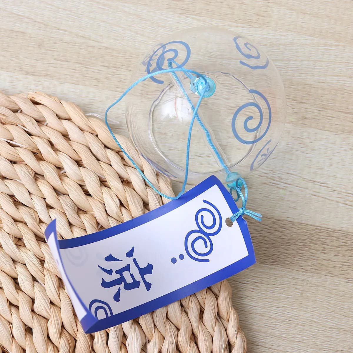 Japanese Style Hanging Glass Wind Bell Decorative Wind Chimes Indoor Outdoor Home Garden Balcony Relaxing Ornament