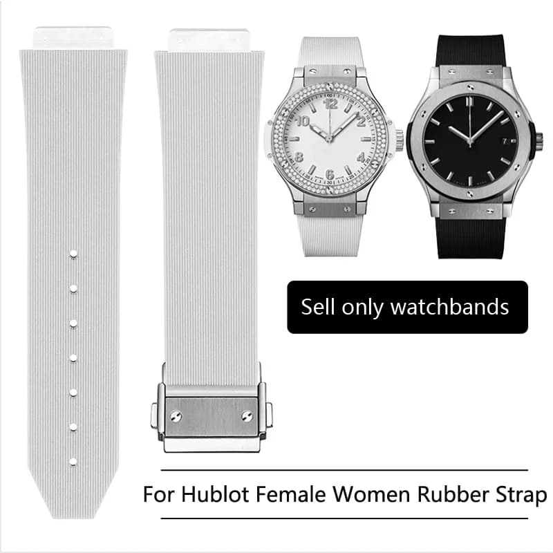 For Hublot Female Women Rubber Strap Quartz Fusion Silicone Watch Accessories Band Wrist Band 20-13mm watch accessories band