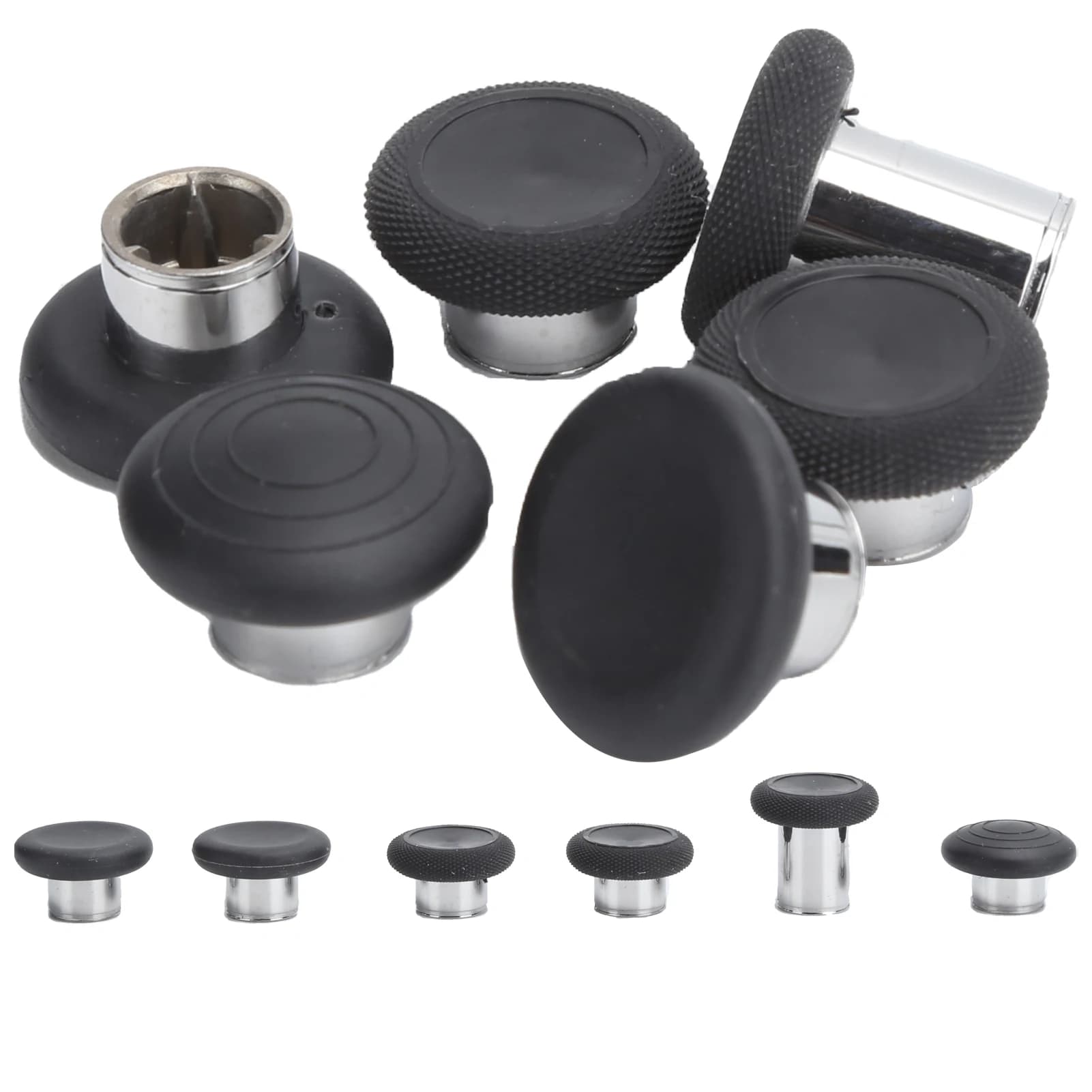 Manopole originali in metallo a forma di fungo, cappucci per joystick analogici 3D, pulsanti di ricambio per controller Xbox One Elite Series 2