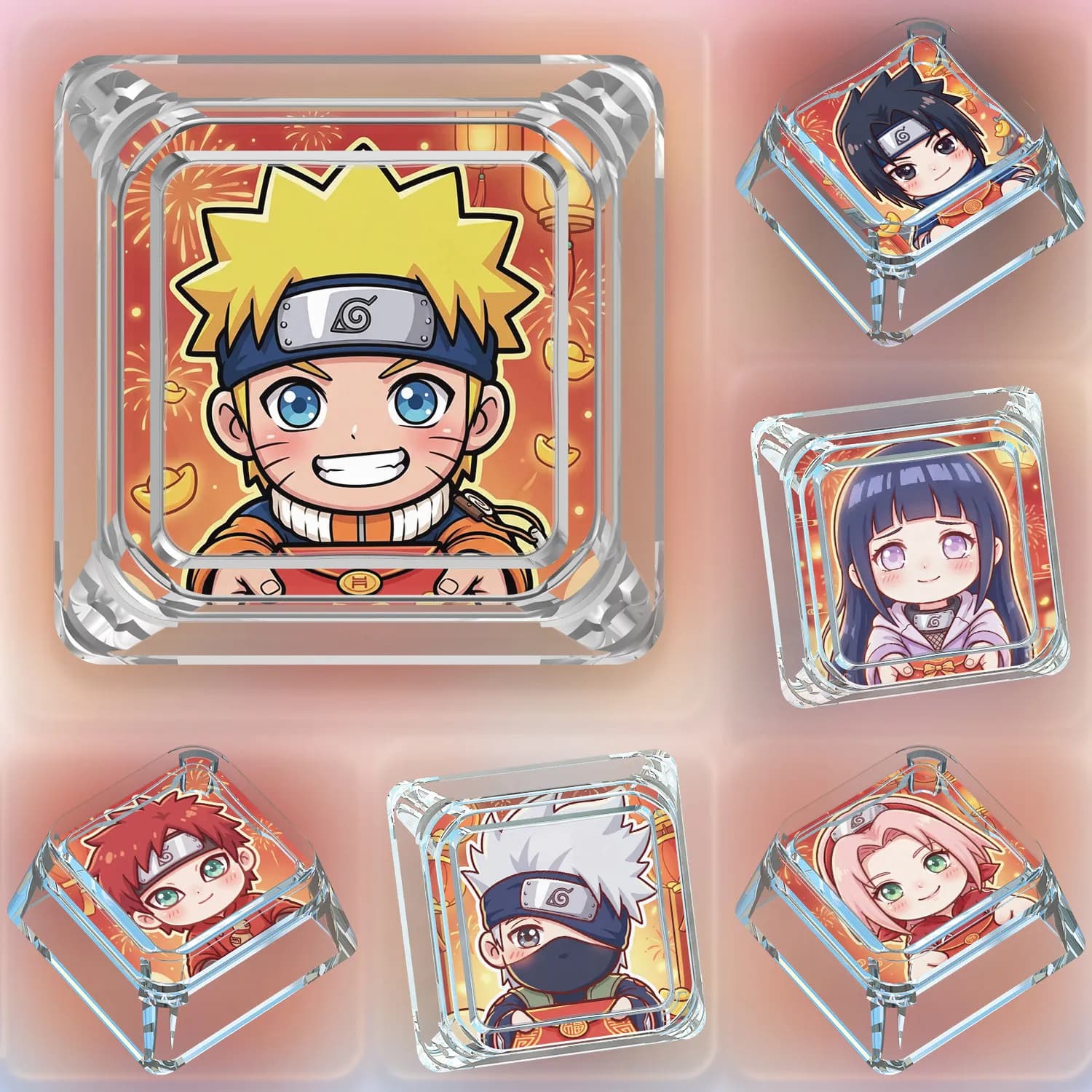Keycaps Customised Mechanics Naruto Uzumaki Fai-da-Te, Cross Mechanic Keyboard, Custom Gift for PC