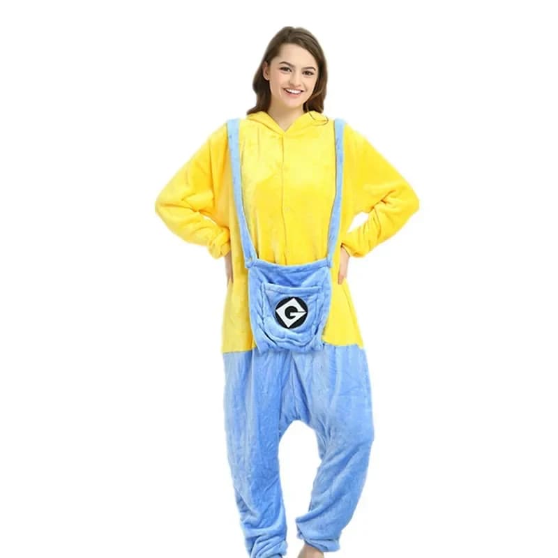 ❤ 2026 ❤ 2026 Minions Kigurumi Onesie Costume Cosplay Anime Pigiama Invernale in Flanella Abbigliamento Halloween Natale ❤