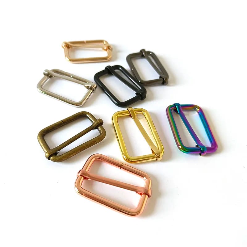10 Pz/lotto 32mm Tessitura Regolatore In Metallo Cursore Per Il Sacchetto Cinghie Cintura Hardware Collare Per Cani Zaino Anello Regolabile Accessorio FAI DA TE
