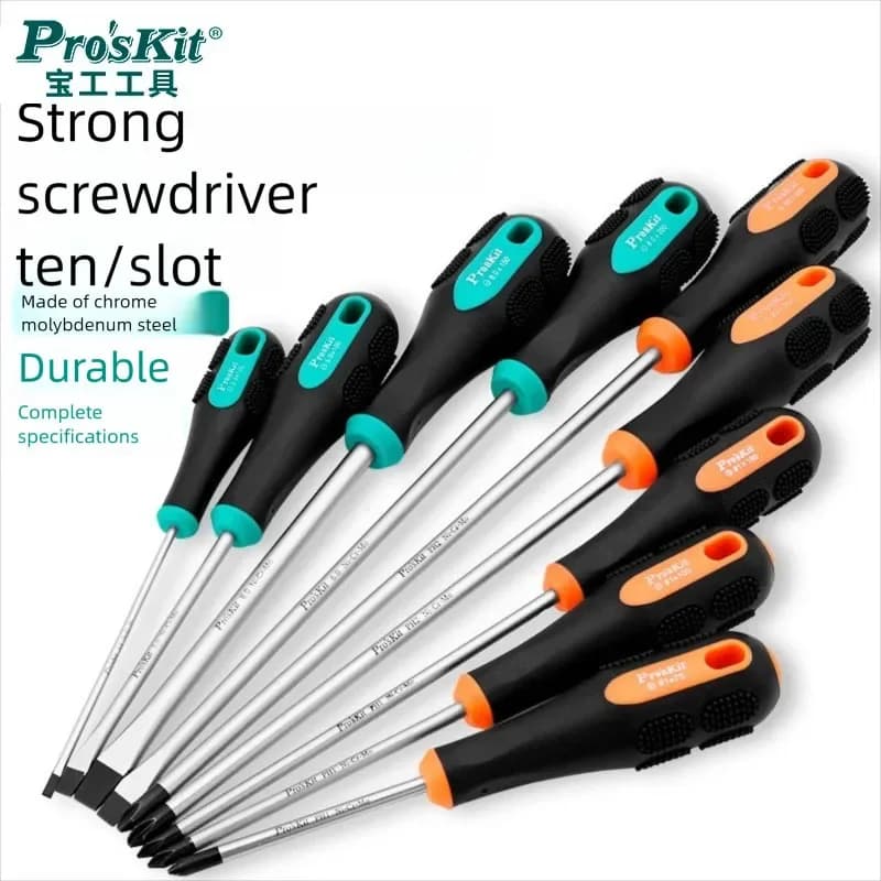 Pro'skit Multifunctional Screwdriver Tool Various Shapes Knife Tip Black Hardening Treatment Multi-scene Use Screwdriver Tool