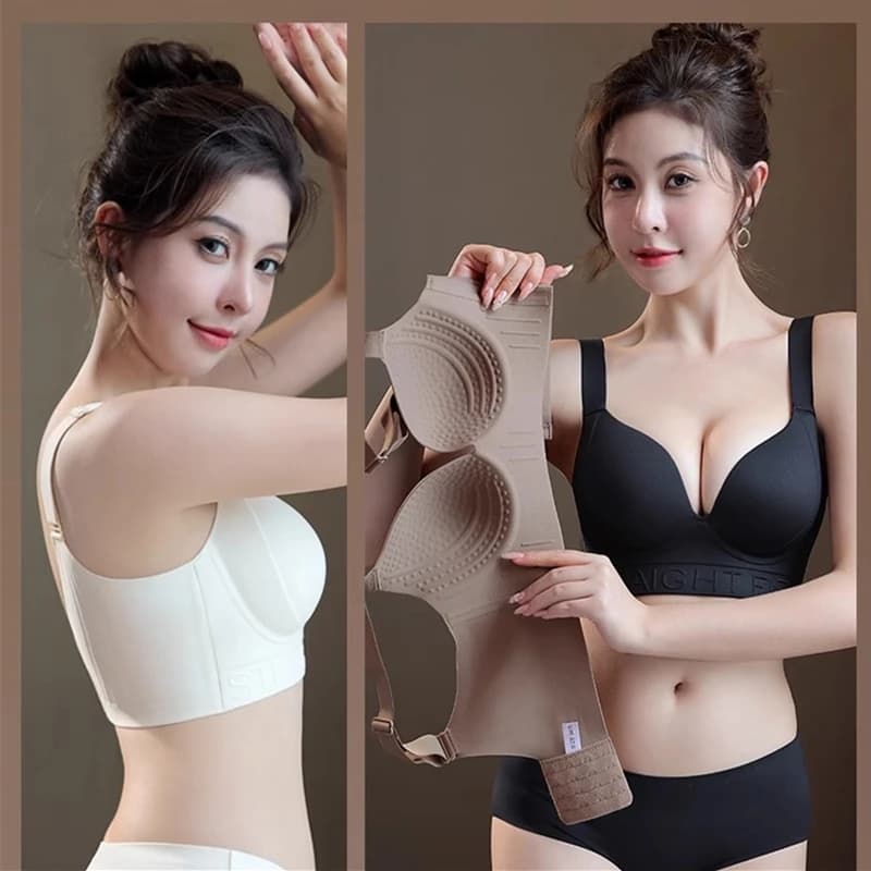 Seni grandi da donna senza tracce e seni piccoli raccolti senza anelli in acciaio per prevenire l'espansione esterna del reggiseno da donna