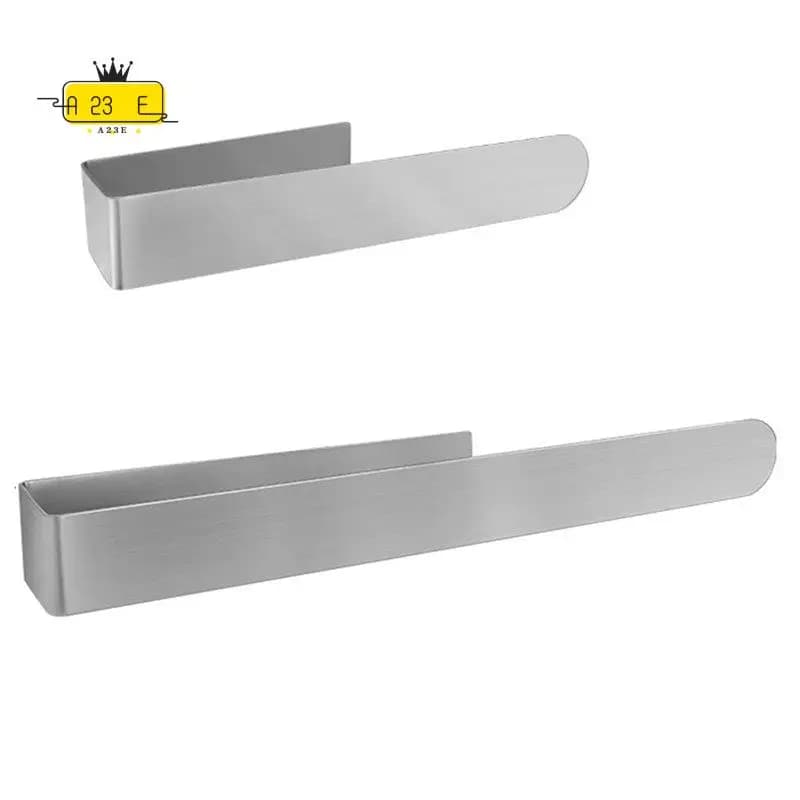 A23E-2Pcs Porta asciugamani in acciaio inossidabile per bagno, porta carta igienica multifunzionale, porta salviette igieniche senza perforazione