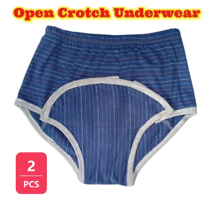 Intimo in cotone con apertura sul cavallo Adulti costretti a letto Mutandine per incontinenza facili da indossare Donne incinte Anziani Mutande morbide e confortevoli