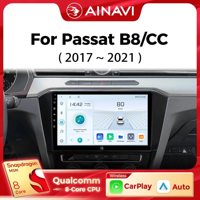 Ainavi Lettore Multimediale Per Auto Per Volkswagen VW Passat B8 CC GTE 2017 2018 2019 2021 Wireless Carplay Android Auto 4G Wifi 2din