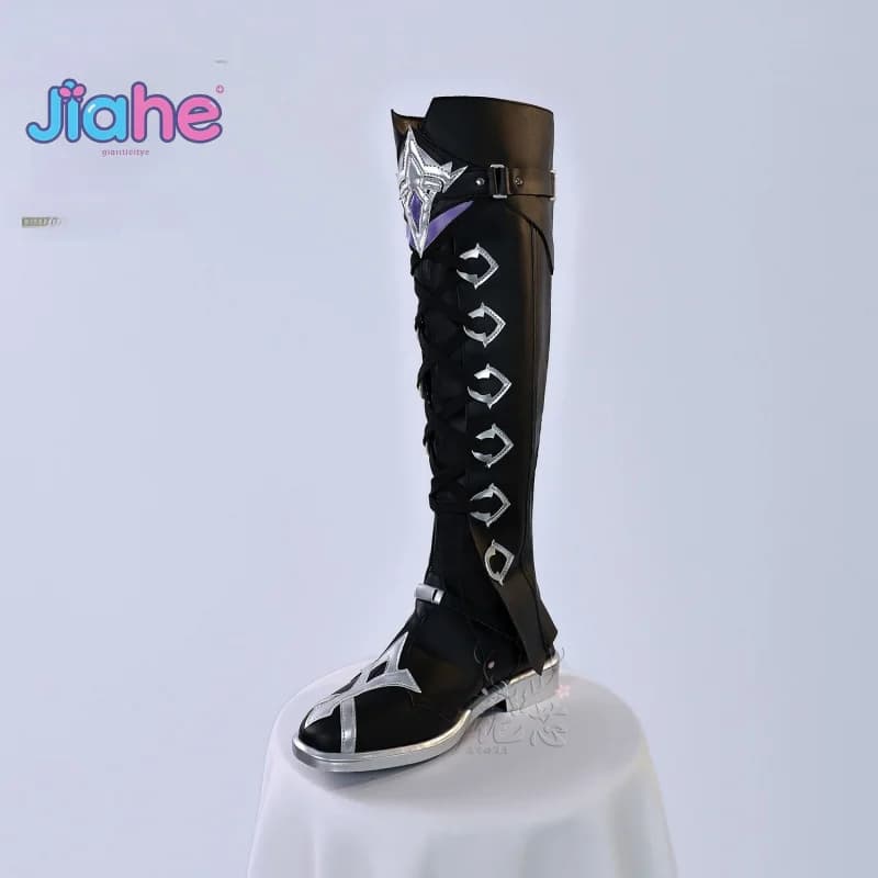 Genshin Impact Kyryll Chudomirovich Flins Shoes Cosplay Halloween party New long boots in fashionable leather Man Woman High heels