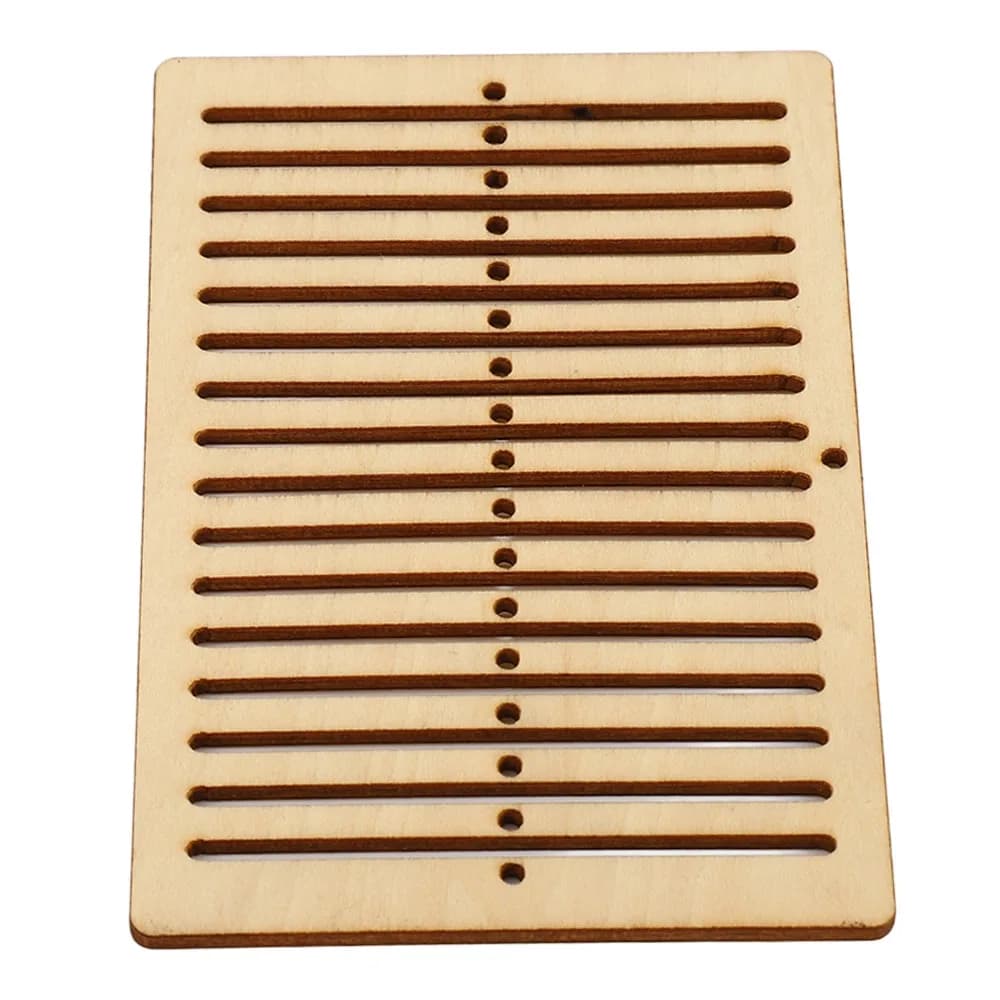 4pcs Wood Weaving Loom Kit Quick Weave Design Tapestry Comb Included Weaving Shuttle Tools Rigid Heddle Loom For Beginners