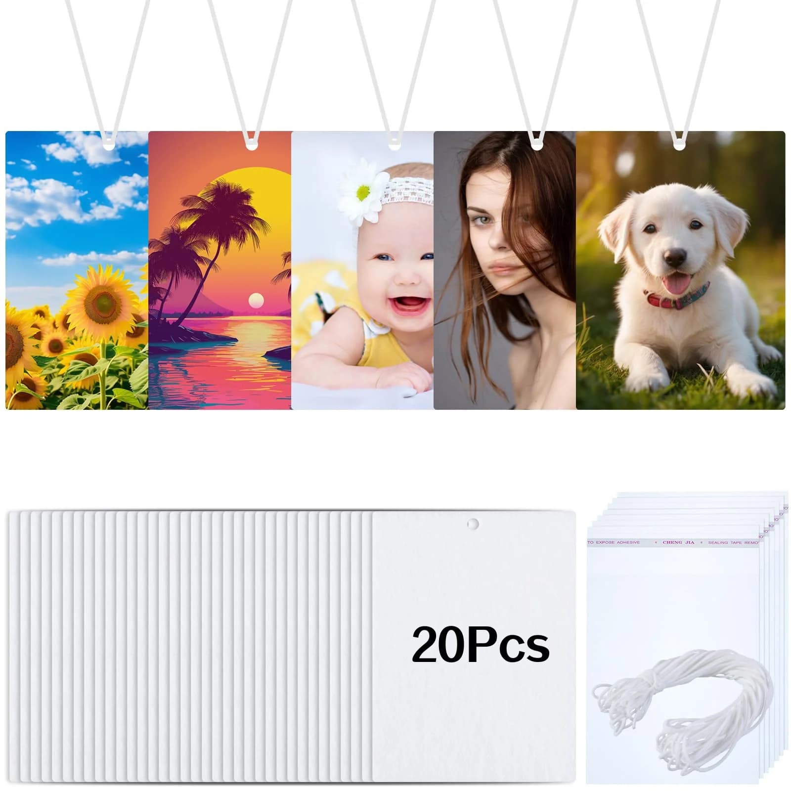 10/20 Pz Sublimazione Deodoranti Spazi Vuoti Fogli FAI DA TE Feltro Deodorante Rettangolo Fragrante Lenzuola Auto Casa Decorazione Appesa