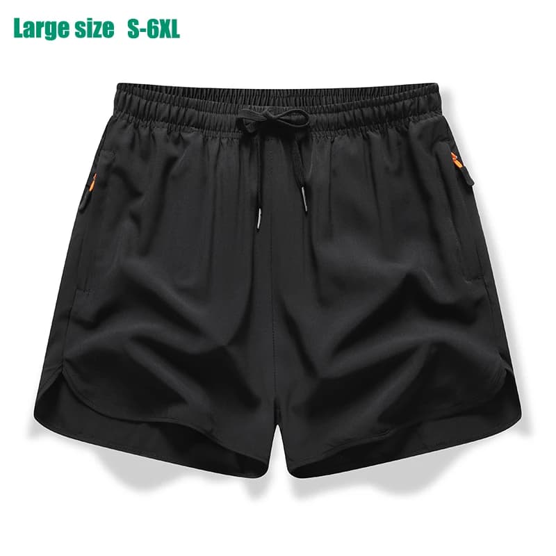 Pantaloncini sportivi casual da uomo nuovi 3/4 con pantaloni larghi fitness da corsa ad asciugatura rapida leggeri che assorbono il sudore in seta di ghiaccio