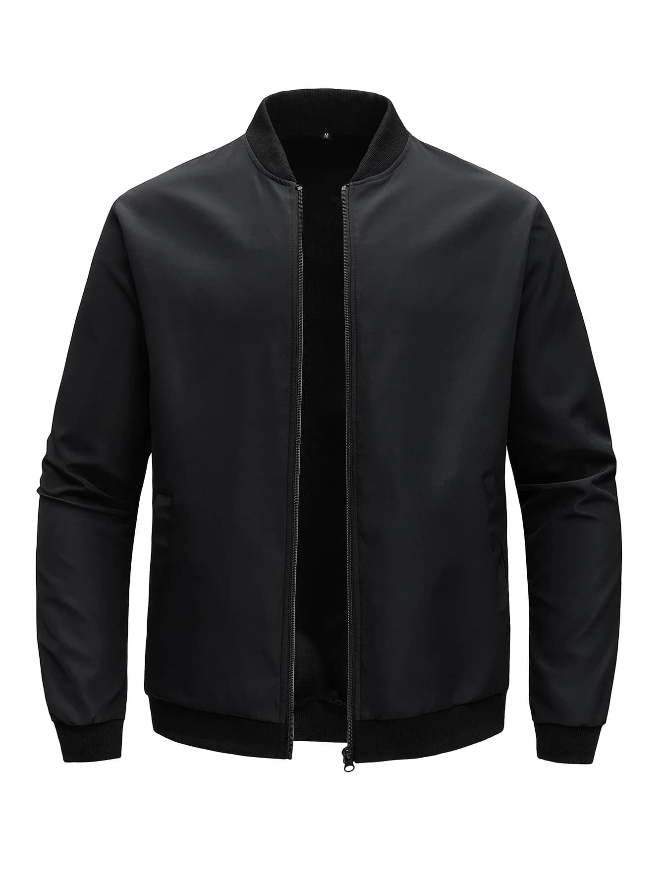 2025 Spring and Autumn New Baseball Collar Short Loose Solid Color Jacket Men's Business Casual Thin Coat Trend