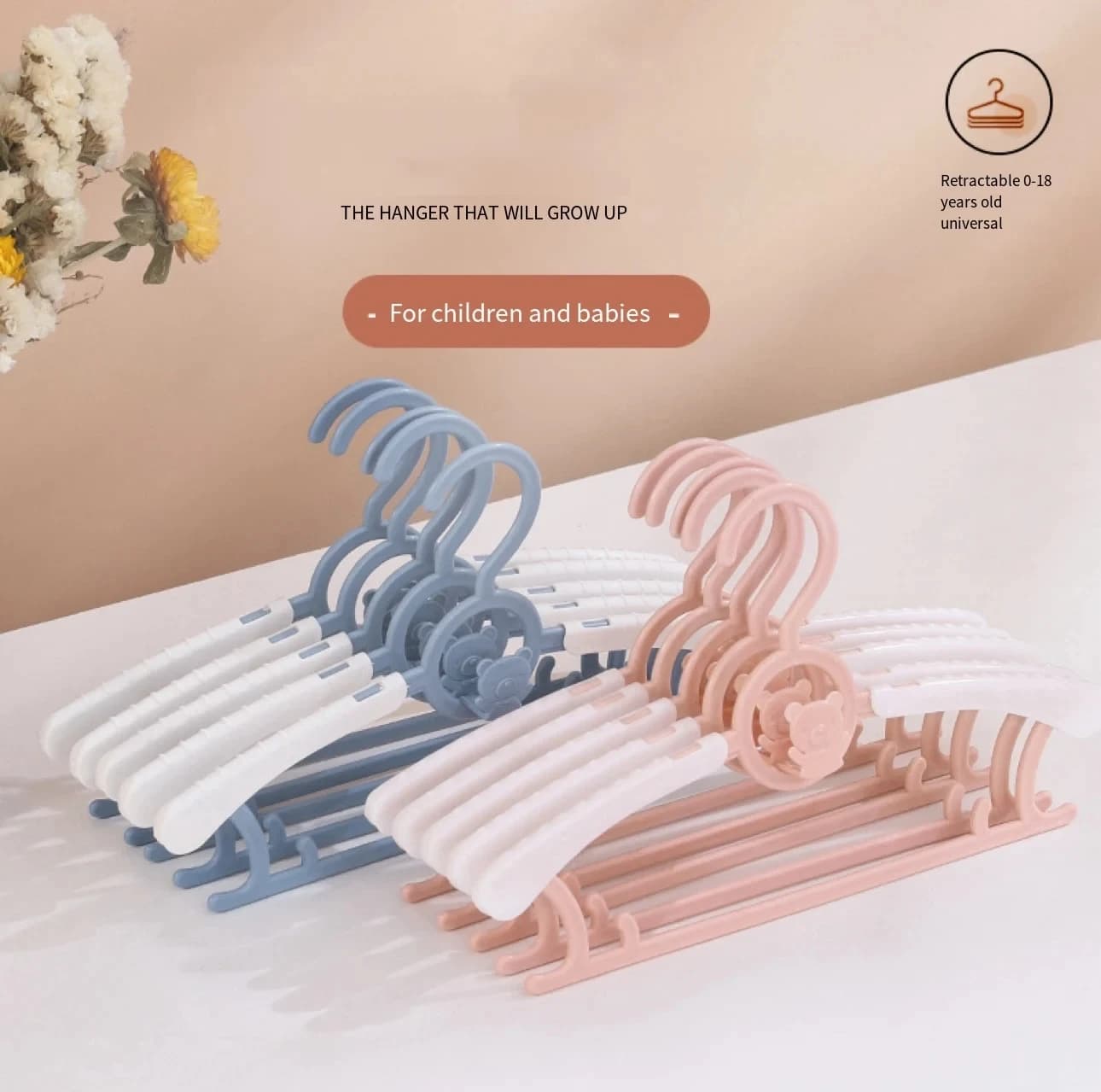 5/10/20 pezzi appendiabiti antiscivolo retrattile antivento colorato gancio di stoccaggio vestiti per bambini armadio appendiabiti