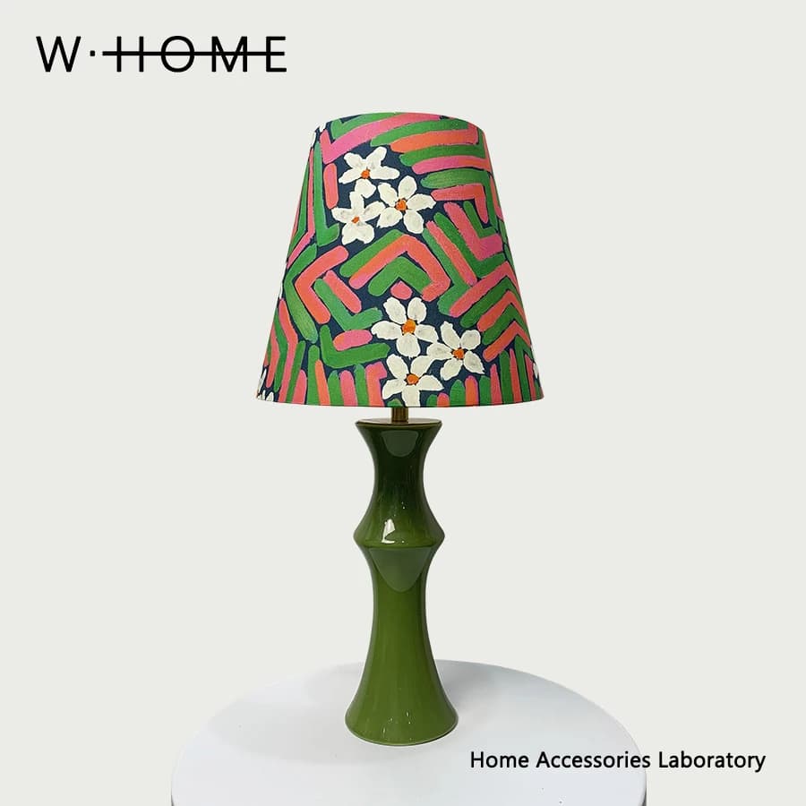Jade pulp green fabric desk lamp Liberty fabric creative atmosphere lamp gift lamp