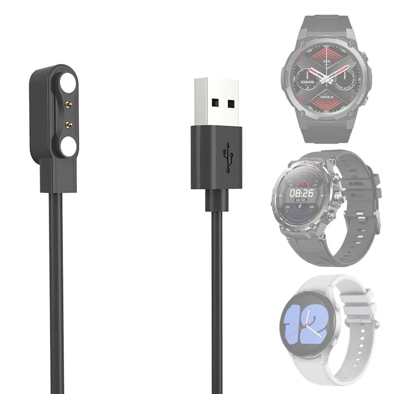 Smartwatch Dock Adattatore per caricabatterie Cavo di ricarica USB per Zeblaze Vibe 7 Pro/7Pro/Stratos 2/Lite/Ares/GTR 3 Accessori per cinturini