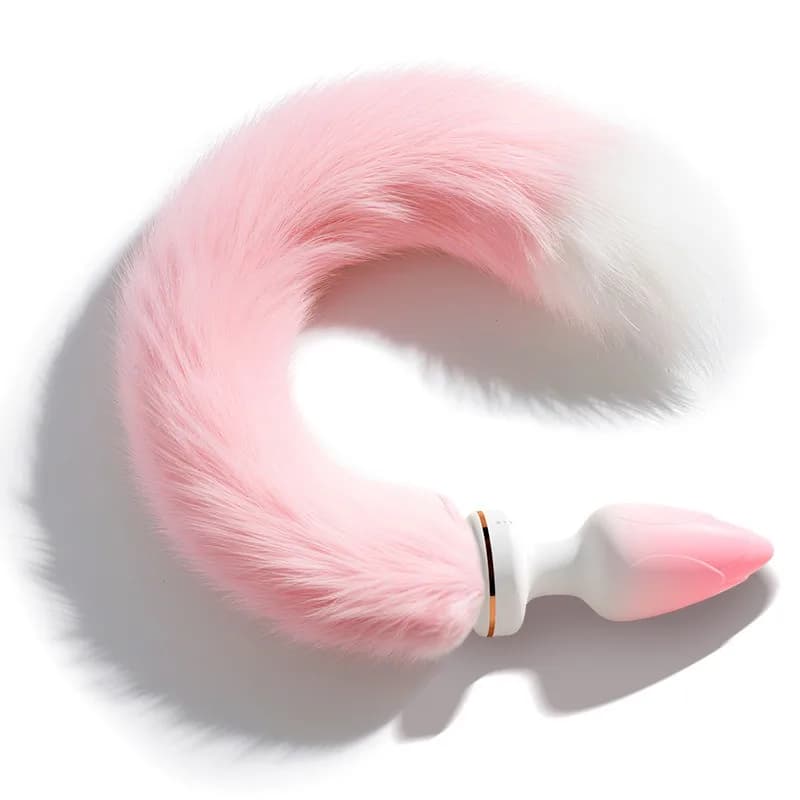 Super Fluffy Soft Touch Fox Tail Anal Plug Wireless Remote Smart Heating Strong Vibration Body Safe Silicone Adult Toy for Women