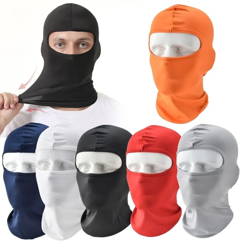 Fashion Windproof Balaclava Face Mask Sun Protection Dustproof Full Face Mask Breathable Mesh Cooling Neck Cover Skiing