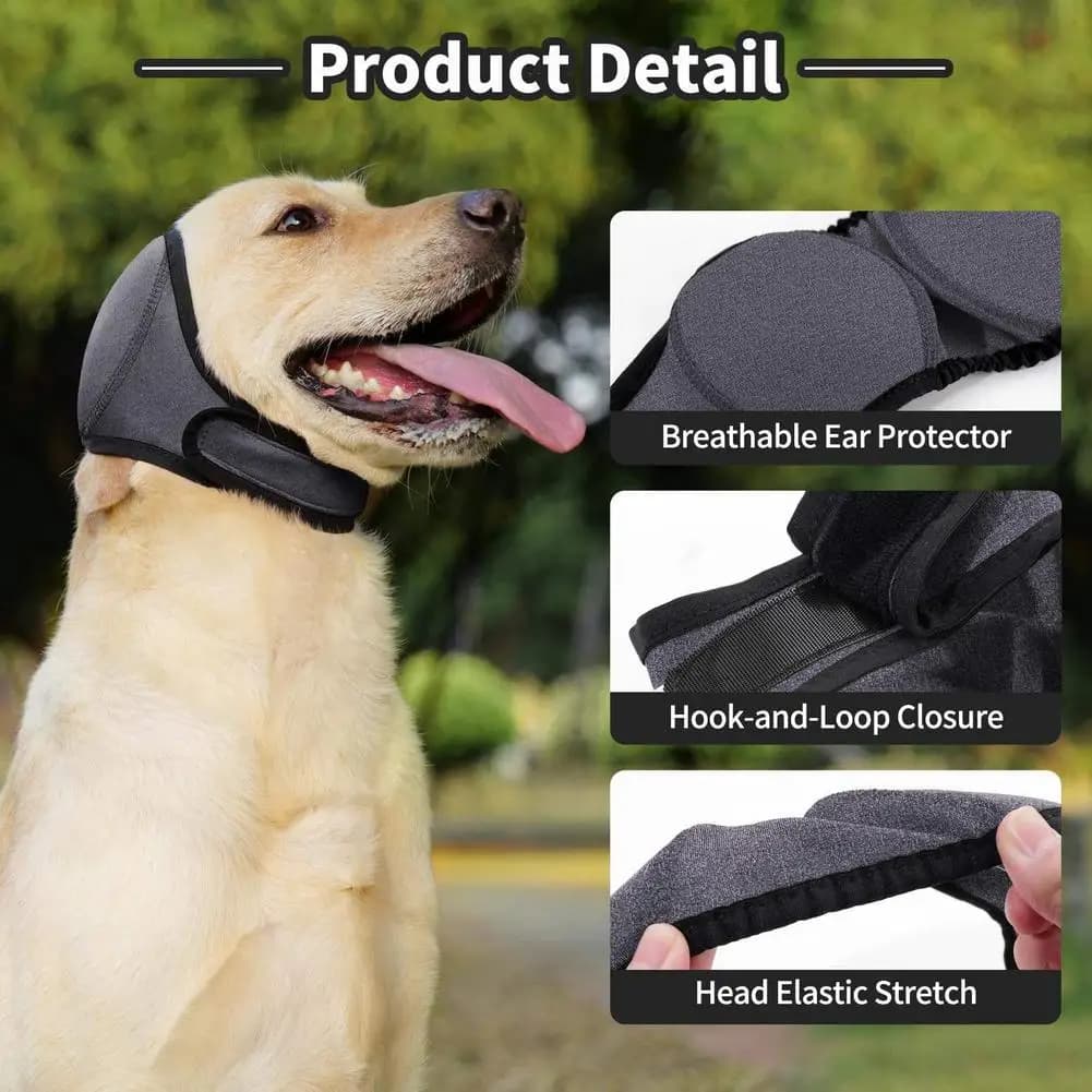 Dog Ear Muffs Noise Protection,Swimming Waterproof Dog Ear Caps,DogEar Covers Bath,Pet Ears Muffs Noise Bath, Ears Protection