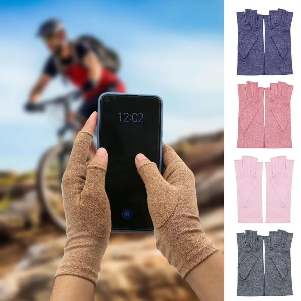 Hand-Free Breathable Gloves for Arthritis, Anti-slip, Touch Screen, Cycling, Sport and Gym