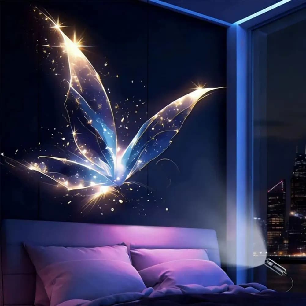 Ocean Starry Projector 2 1 Usb Mini Led Ocean Projector Night Light with 8 Life Slides Starry Projection for Bedroom for Camping