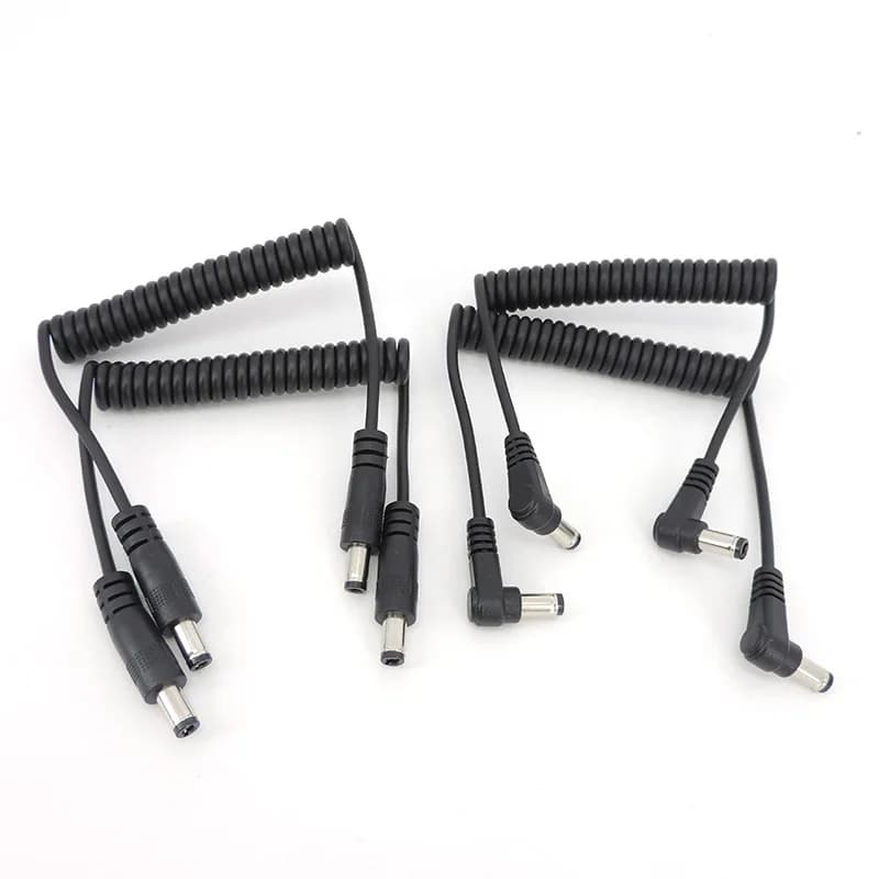 Right Angel DC maschio a maschio connettore a molla 5.5mm x 2.1mm spina cavo di alimentazione 5.5x2.5mm cavo di prolunga per striscia LED k