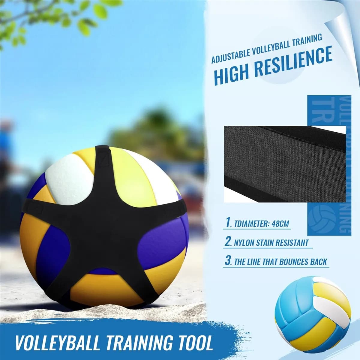 【CYBER MONDAY】Volleyball Practice Belt Adjustable Volleyball Training Equipment for Serving and Arm Swing Trainer