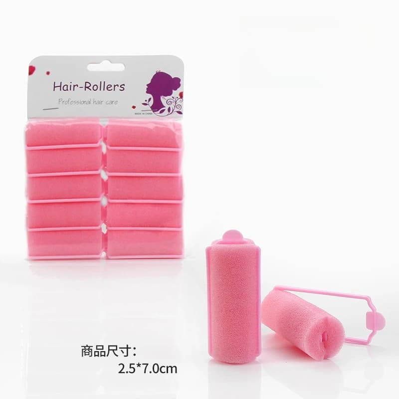 10pcs Sponge Hair Rollers for Air Bangs, Soft Foam No Heat Hair Curlers, Reusable Fluffy Hairstyle Styling Tools for Home Salon