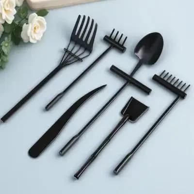 Set di 6 Rastrelli Mini per Giardino Zen, Leggeri e Robusti in Plastica, per Creare Onde, Linee, Fiori, Cerchi, Strumento per Terapia con la Sabbia