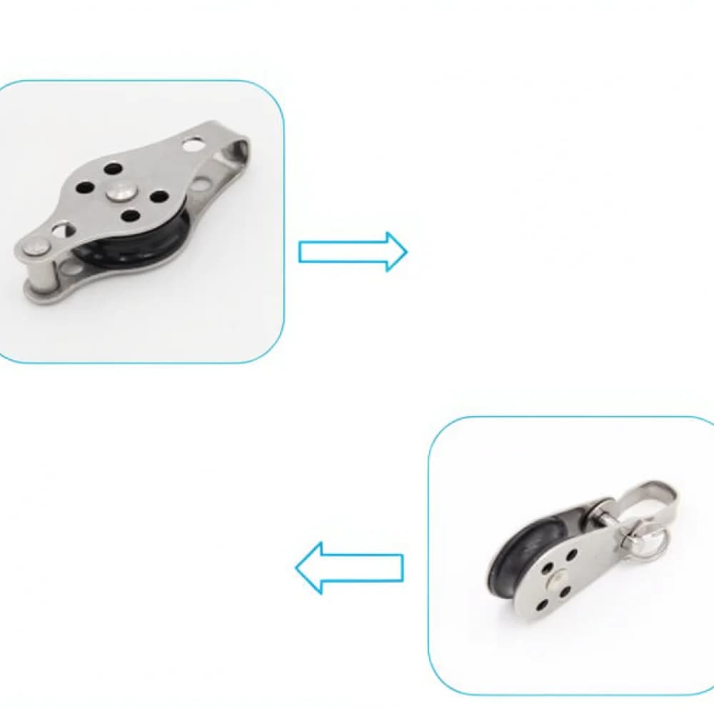 High Quality Stainless Steel Nylon Pulley For YUHOOK Marine Yacht Sailing Boat Kayak Anchor Rope Hardware Accessory