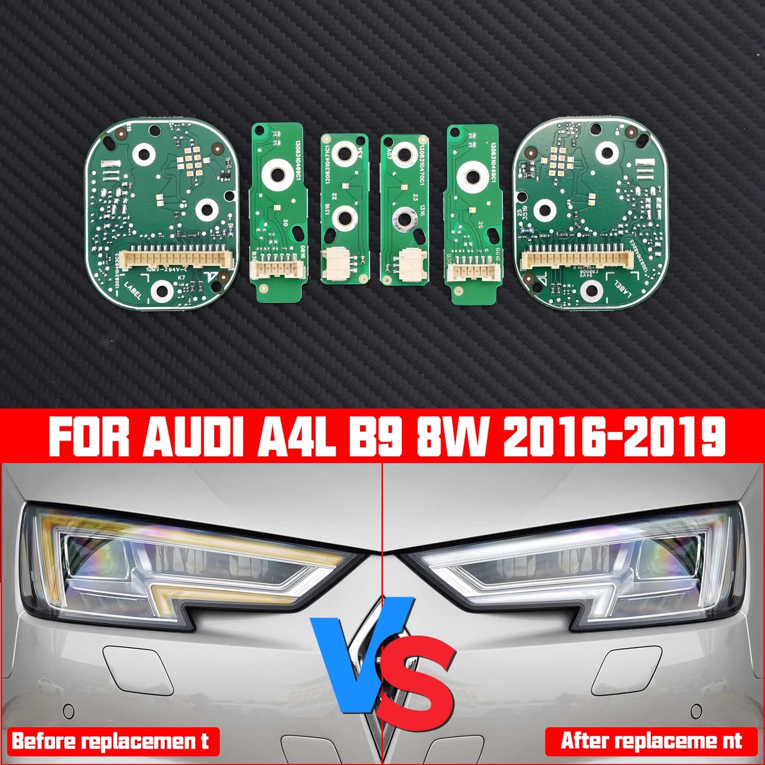 Luce bianca LED per Audi A4L B9 8w 2017 2018 2019 Auto LED Fari DRL Chip Zavorra Chip Circuito Circuito Sorgente luminosa Bordo