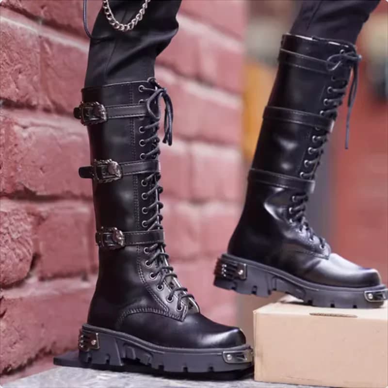 POPO68 BJD Doll Shoes For ID75 Doll Fashion Shoes Black White High Boots Doll Accessories DIY Gift