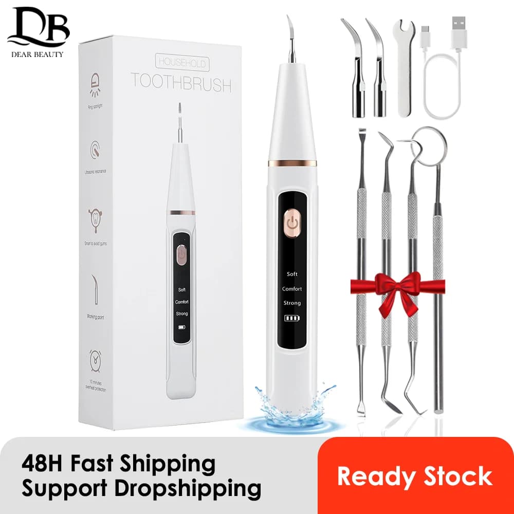 Scaler dentale ad ultrasuoni Detergente elettrico per denti Sbiancamento dei denti Scaler per placca in pietra sonica Macchie di tartaro Rimozione del calcolo dentale