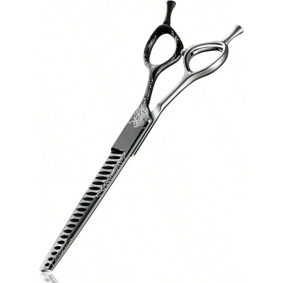 【New style】Purple Dragon 7-Inch Chunkers Dog Grooming Scissors - Professional Pet Hair Trimming Shears For Dogs and Cats, Sharp