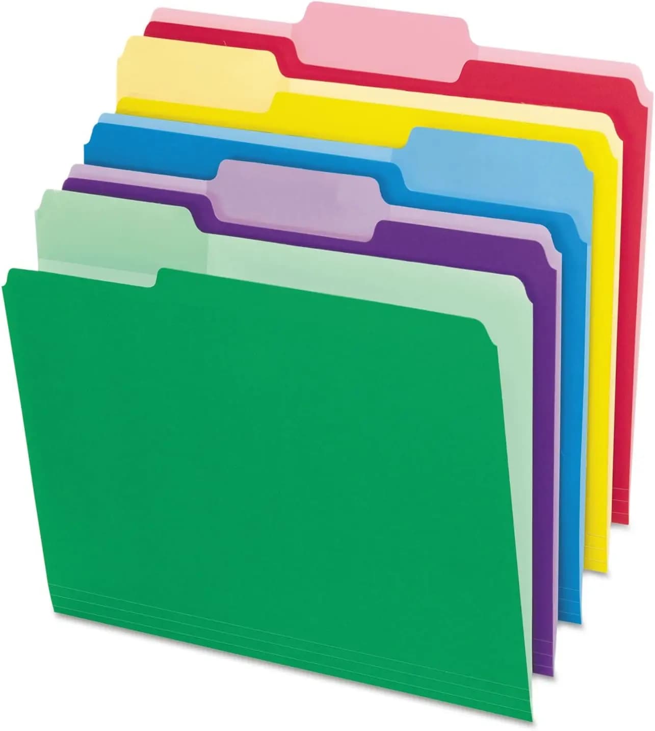 Cartelle Portadocumenti Cancellabili, con Linguette a Taglio 1/3, Formato Letter, Colori Assortiti (Confezione da 30) per Organizzazione Ufficio e Scuola